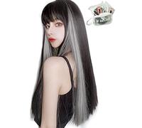 MGRANDE parrucca premium line 【 active top stylist produce 】 Set di 6 articoli linea di colore interna parrucca originale da donna semi-lunga effetto viso piccolo (grigio interno LSt DY03A)