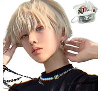 MGRANDE parrucca premium line 【 active top stylist produce 】 Set di 6 articoli linea di colore interna parrucca originale da uomo corta effetto viso piccolo (bianco freddoSt DY09B