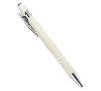 MGTCAR 20-200 penne all'ingrosso penna a sfera in metallo penna touch screen penna per ufficio scuola pubblicità penna logo personalizzato testo incisione laser (nuovo beige (argento), 20 penne