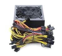 MGTCAR Alimentatore da 1800 W a 2000 W 110 V-220 V ATX ETH Bitcoin Mining Supporto 95% Efficienza 8 schede di visualizzazione GPU per BTC Bitcoin Miner (1800-2000W A US)