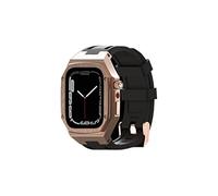 MGTCAR Kit di modifica di lusso per Apple Watch 8 Caso 7 Band 45mm 44mm Lunetta in Metallo Telaio Cinturino per IWatch 8 Cinturino 6 5 4 SE Sostituzione, 45mm For 8/7, agata