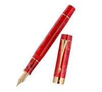 MGTCAR Penna stilografica classica con clip a freccia dorata per scrittura di lusso Executive penne a inchiostro M/F/EF pennino forniture di cancelleria per ufficio (04, F (0,5-0,7 mm)