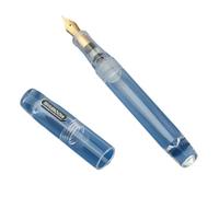 MGTCAR Penna stilografica con contagocce in resina trasparente con convertitore, iridio extra fine/fine, grande capacità di scrittura (trasparente, extra fine, 0,38 mm)