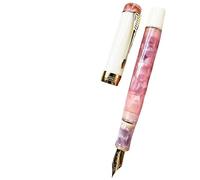 MGTCAR Penna stilografica in acrilico, bellissima penna verde regalo EF/F/M con convertitore, per ufficio, scuola, cancelleria (rosa Sakura, EF)