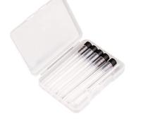 MGTCAR Penna stilografica in metallo argento penna a pressione modello a righe EF 0,4 mm pennino penna a inchiostro per scrittura per studenti regalo forniture per ufficio (Sac inchiostro A Set)