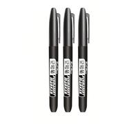 MGTCAR Set di 3 pennarelli indelebili, impermeabili, a punta fine, nero, blu, rosso, a olio, punta rotonda da 1,5 mm, pennarelli a colori fini (set da 3 pezzi)