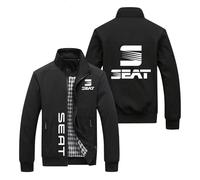 MGTERN Giacca baseball uomo Compact Car Enthusiast, Giacca bomber uomo stile casual, per viaggi all'aria aperta, giacca sportiva e per il tempo libero, stagione(Black,4XL)