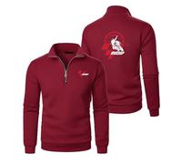 MGTERN Giacca di transizione autunnale da uomo Road Racing Fan, Jacket con logo unico stampato, transitoria impermeabile per abbigliamento casual, Logo(Wine Red,XL)
