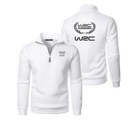 MGTERN Giacca impermeabile Transition da uomo Ra.lly Racing Enthusiast, Jacket transitoria con zip integrale, di transizione da viaggio all'aperto, Logo(White,XL)