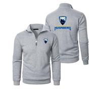 MGTERN Giacca Leggera da Uomo Off-Road Moto Enthusiast, Cerniere lisce, resistenti e durevoli, di transizione outdoor primavera/estate, Logo(Grey,L)