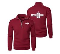 MGTERN Giacca leggera impermeabile da uomo Time Travel Enthusiast, Jacket transitoria con zip integrale, Jackets business casual sport fitness light, Logo(Wine Red,XXL)