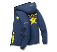 MGTERN Giacca leggera uomo Per Energy Drink Star, tessuto resistente all'usura, per sport all'aria aperta, viaggi, giacca primaverile, stagione(Blue,S)