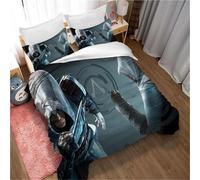 MGTERN Set Lenzuola Letto Singolo AR-No Dor-Ian, Set Anallergico e Antiacaro, Set Lenzuola e Federe, Copripiumino(A5,135 * 200cm)