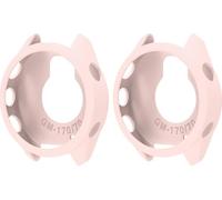MGUEIAO 2 Pezzi Cover Compatibile con Garmin Forerunner 170 Music/170/70, Morbido Silicone Antiurto Custodia, Leggera - Pink