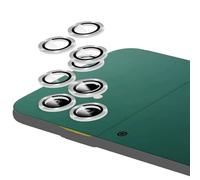 MGUEIAO 2 Pezzi Pellicola Fotocamera Compatibile con Fairphone 6, Vetro Temperato con Anello Metallico, Antigraffio, Protezione Obiettivo - Argento