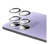 MGUEIAO 2 Pezzi Pellicola Fotocamera Compatibile con OPPO A40/A40M/A60 5G, Vetro Temperato con Anello Metallico, Antigraffio, Protezione Obiettivo - Argento