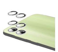 MGUEIAO 2 Pezzi Pellicola Fotocamera Compatibile con Samsung Galaxy A06, Vetro Temperato con Anello Metallico, Antigraffio, Protezione Obiettivo - Argento