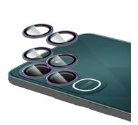 MGUEIAO 2 Pezzi Pellicola Fotocamera Compatibile con VIVO Y31 5G/Y21d, Vetro Temperato con Anello Metallico, Antigraffio, Protezione Obiettivo - Colorato