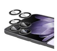 MGUEIAO 2 Pezzi Pellicola Fotocamera Compatibile con Xiaomi Mix Flip, Vetro Temperato con Anello Metallico, Antigraffio, Protezione Obiettivo - Nero