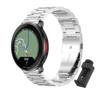 MGUEIAO Cinturino in Metallo Compatibile con Polar Vantage V3, Cinturini Sostitutivo Regolabile - Silver