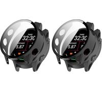 MGUEIAO Cover Compatibile con Garmin Forerunner 70,2 Pezzi Hard PC Custodia con Pellicola Protettiva,Anti-Graffio Case,Black