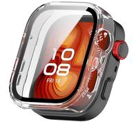 MGUEIAO Cover Compatibile con Huawei Watch Fit 5 Pro,2 Pezzi Hard PC Custodia con Pellicola Protettiva,Anti-Graffio Case,Transparent