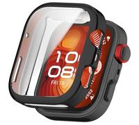 MGUEIAO Cover Compatibile con Huawei Watch Fit 5 Pro, 2 Pezzi TPU Silicone Custodia con Pellicola Protettiva, Anti-Graffio Case,Black