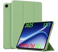 MGUEIAO Cover Compatibile con OnePlus Pad GO 2 12.1 2025, Custodia in Pelle PU Ultrasottile con Supporto Trifold, Retro in TPU Morbido, Antiurto - Matcha Green