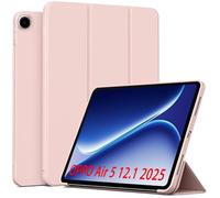 MGUEIAO Cover Compatibile con Oppo Pad Air 5 12.1 2025, Custodia in Pelle PU Ultrasottile con Supporto Trifold, Retro in TPU Morbido, Antiurto - Pink