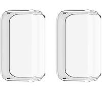 MGUEIAO Cover Compatibile con Xiaomi Smart Band 10 Pro Standard, 2 Pezzi TPU Silicone Custodia con Pellicola Protettiva, Anti-Graffio Case,Silver