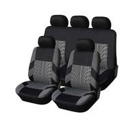 MGYMGY Coprisedili Auto, per Volvo S40 S60 S80 S90 XC Classic XC40 XC60 Set Coprisedile Fodere per Anteriori e Posteriori, Compatibile con Airbag Laterale,Grey- 5 Seats