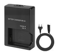 MH-24 - Caricatore rapido per batteria EN-EL14 EN-EL14A, per Nikon D3100, D3200, D3300, D3500, D5100, D5200, D5300, D5500, D5600, efficiente caricabatterie per fotocamere Nikon SLR con cavo di
