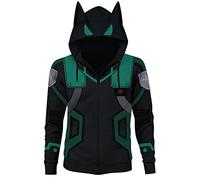 MHA - Felpa con cappuccio Izuku Midoriya, con anime Midoriya, Izuku, per cosplay, colore verde, taglia XS - 4XL)