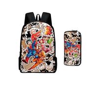 MHA - Set di 2 zaini My Hero Academia, zaino per la scuola con astuccio, zaino per la scuola con astuccio, zaino per studenti di grande capacità zaino per computer borsa da viaggio, Tipo 3, 40*30*13cm