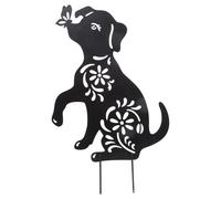 MHADBKH 1/2Pcs Silhouette Cane Decorativo Giardino Pali Outdoor Statue Hollow Black Dog Silhouettes Palo per Yard Decors Ornamenti Ornamenti Giardino Ornamenti
