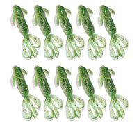 MHADBKH 10PCS Robotico Gamberetti Esche Morbido Allurement Ritmo Riflessione Della Luce Caratteristica Alla deriva Tutti Coperte Acqua Salata Chiaro Gamberetti Copia Allurement