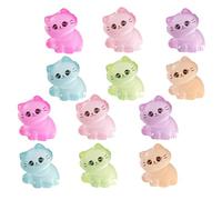 MHADBKH 12 statue in miniatura di gatti in resina, decorazioni da giardino per paesaggi creativi, acquari, scenografie e progetti artigianali, statuette di animali per decorazioni per acquari