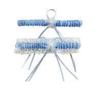 MHADBKH 2 giarrettiere da sposa in pizzo bianco elegante fascia elastica con fiocchi per momento cerimoniale e servizio fotografico accessori da sposa archi accessori da sposa set