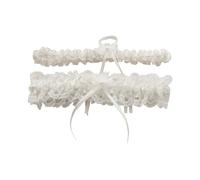 MHADBKH 2 giarrettiere da sposa in pizzo bianco elegante fascia elastica con fiocchi per momento cerimoniale e servizio fotografico accessori da sposa archi accessori da sposa set