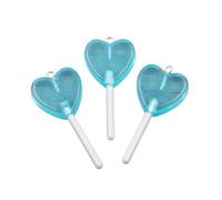 MHADBKH 3 ciondoli rotondi a forma di stella a forma di lecca-lecca con rivestimento in resina resistente, per l'uso quotidiano casual, Love, Resina, Nessuna pietra preziosa