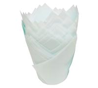 MHADBKH 50 pirottini sofisticati a forma di tulipani per muffin, a prova di unto, per pasticceria, Natale, matrimonio, festa di compleanno