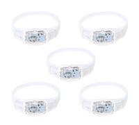 MHADBKH 5pcs Voice Attivato Controllo Del Suono Bracciali LED Lampeggiante Del Silicone Bangle Concerto di Natale Festival Forniture Del Part, One Size, come descritto, come descritto