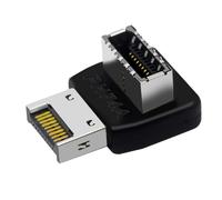 MHADBKH Adattatore USB 3.1 Tipo E 90 Gradi Sterzo Gomito Verticale Tipo E Header Convertitori per Schede Madri Computer PH74A/PH74B Bellezza del Cablaggio