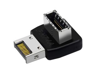 MHADBKH Adattatore USB 3.1 Tipo E 90 Gradi Sterzo Gomito Verticale Tipo E Header Convertitori per Schede Madri Computer PH74A/PH74B Bellezza del Cablaggio