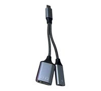 MHADBKH Adattatore USB C per cuffie musicali da 3,5 mm, colore 1titanio | Convertitore musicale digitale compatto con capacità di ricarica da 60 W per telefoni e tablet per più dispositivi