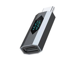 MHADBKH Adattatori da USB C a USB, convertitore da tipo femmina a tipo maschio, display a LED, PD100W, ricarica rapida, adattatori OTG di tipo C Otg