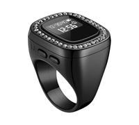 MHADBKH Anelli di preghiera islamista digitale con grande contatore Tasbeeh e allarme Azan Unisex Tracce intelligenti elettronico Tasbih Contatore elettronico Tasbih