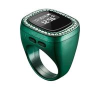 MHADBKH Anelli di preghiera islamista digitale con grande contatore Tasbeeh e allarme Azan Unisex Tracce intelligenti elettronico Tasbih Contatore elettronico Tasbih