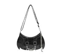 MHADBKH Borsa a mano da donna con ali di pipistrello, semplice pendolarismo alla moda catena a tracolla in pelle PU borsa sotto le ascelle shopping da donna a catena in pelle sintetica in pelle PU