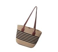 MHADBKH Borsa da spiaggia da donna Borsa a tracolla di paglia Borsa a tracolla di grande capacità Borsa da ascellare alla moda Borsa da donna per viaggi di tutti, cachi
